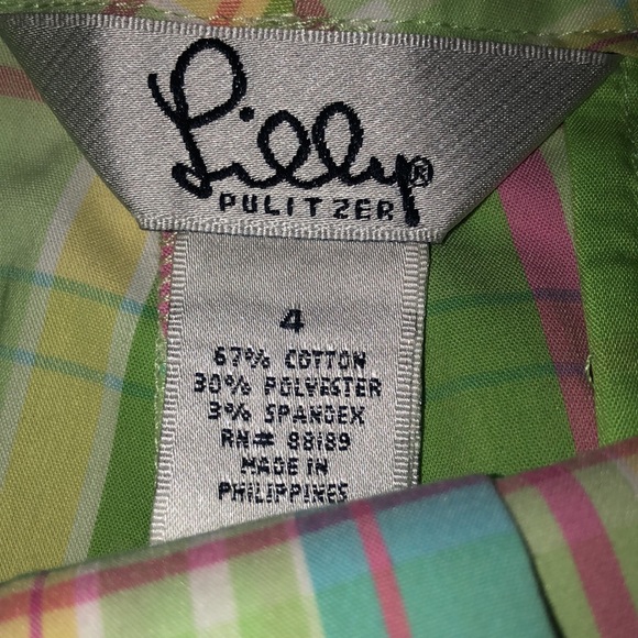 ☘️ 50% off GREEN! LILLY PULTIZER MAIN LINE FIT CROPPED PLAID PANTS 4 - Picture 5 of 5